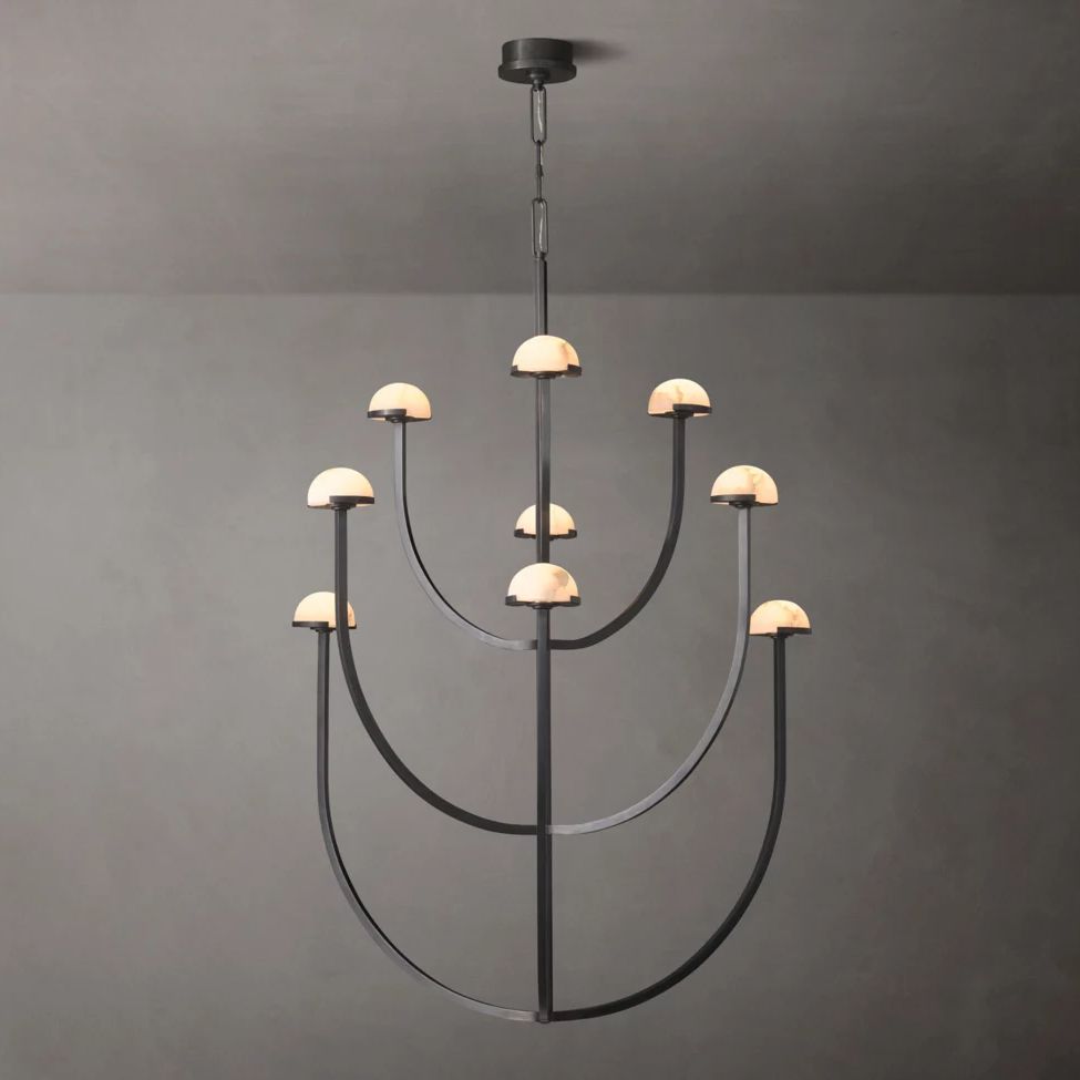 Perael Curve Dome Round Chandelier 40"