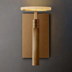 Halver Alabaster Dome Wall Sconce