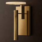 Halver Alabaster Dome Wall Sconce