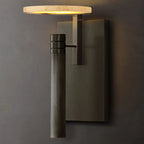 Halver Alabaster Dome Wall Sconce