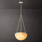 Halver Alabaster Dome Pendant Light