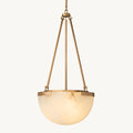 Halver Alabaster Dome Pendant Light