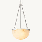 Halver Alabaster Dome Pendant Light