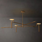Halver Alabaster Dome Round Chandelier 60"