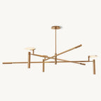 Halver Alabaster Dome Round Chandelier 60"
