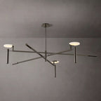 Halver Alabaster Dome Round Chandelier 60"