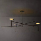 Halver Alabaster Dome Round Chandelier 60"