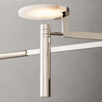 Halver Alabaster Dome Round Chandelier 45"