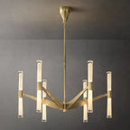 Brilora Etched Wave Round Chandelier 40"