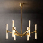 Brilora Etched Wave Round Chandelier 40"