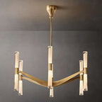 Brilora Etched Wave Round Chandelier 40"