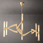 Brilora Etched Wave Mobile Chandelier 54"