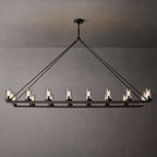 Ondra Flare Burnt Linear Chandelier 72"