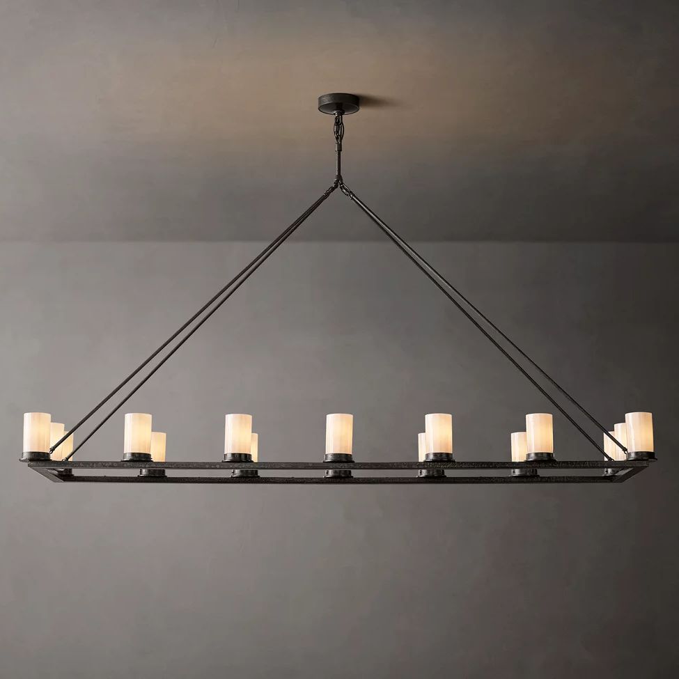 Ondra Flare Burnt Linear Chandelier 72"