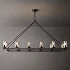 Ondra Flare Burnt Linear Chandelier 52"
