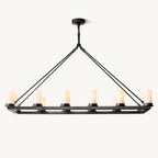 Ondra Flare Burnt Linear Chandelier 52"