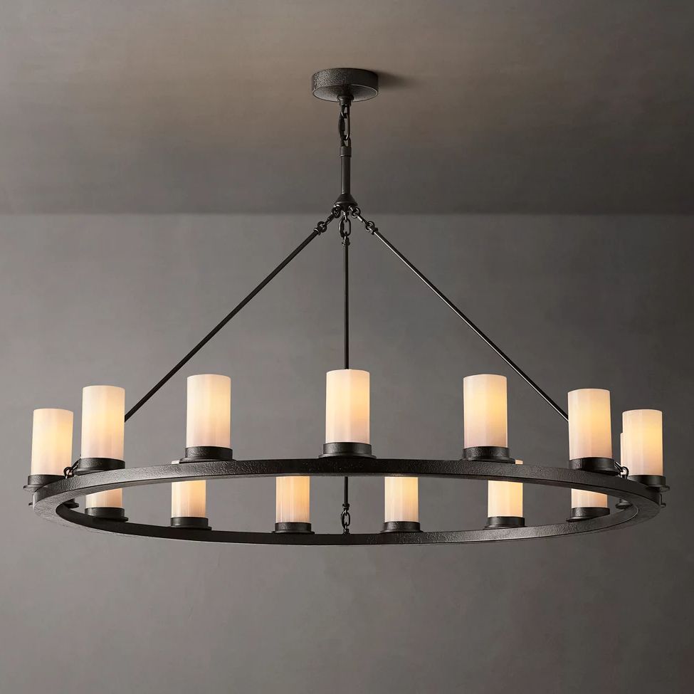 Ondra Flare Burnt Round Chandelier 48"