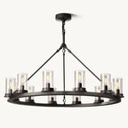 Ondra Flare Burnt Round Chandelier 36"