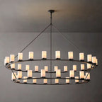 Ondra Flare Burnt Two-Tier Round Chandelier 72"