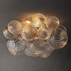 Dorian Swirled Glass Flush Mount
