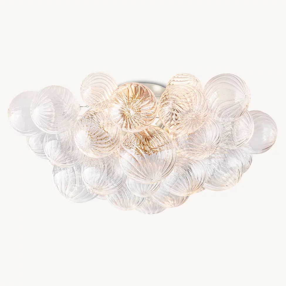 Dorian Swirled Glass Flush Mount