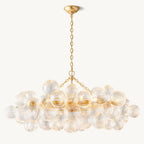 Dorian Swirled Glass Linear Chandelier 51"