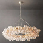 Dorian Swirled Glass Ring Chandelier 54"