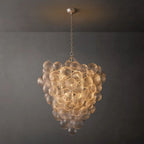 Dorian Swirled Glass Entry Chandelier 36"