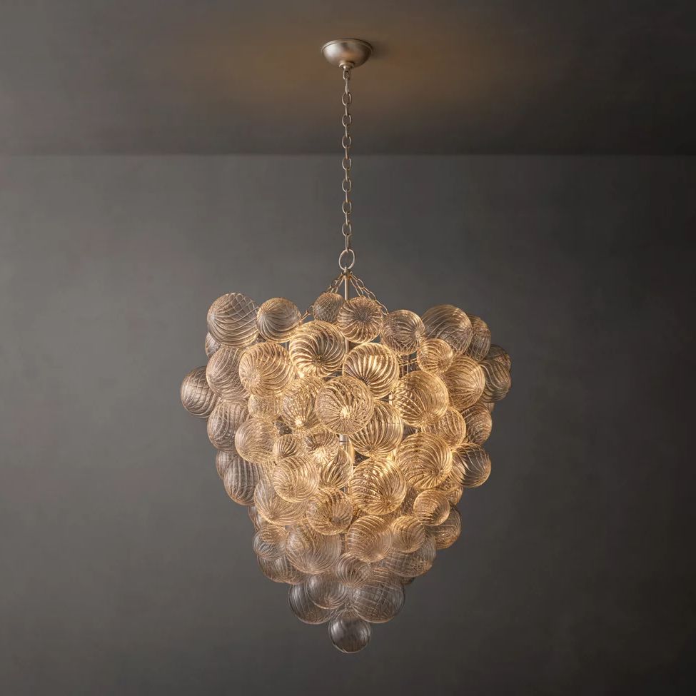 Dorian Swirled Glass Entry Chandelier 36"