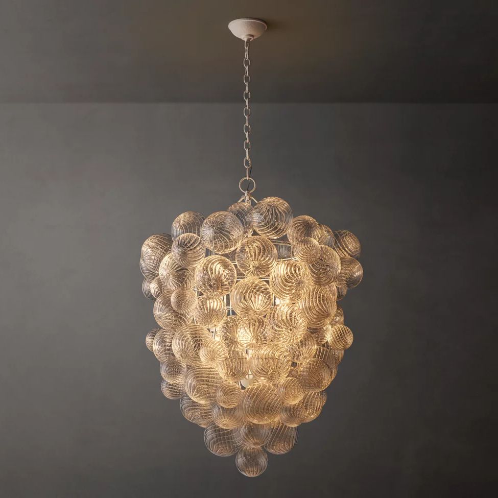 Dorian Swirled Glass Entry Chandelier 36"