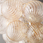 Dorian Swirled Glass Ring Chandelier 54"