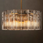 Lattice Module Glass Round Chandelier 37"