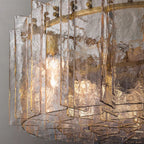 Lattice Module Glass Round Chandelier 60"