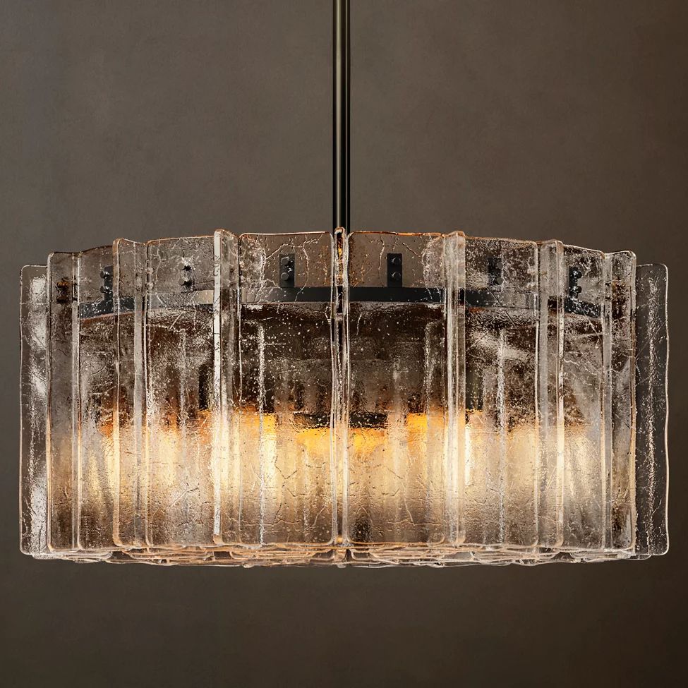 Lattice Module Glass Round Chandelier 48"