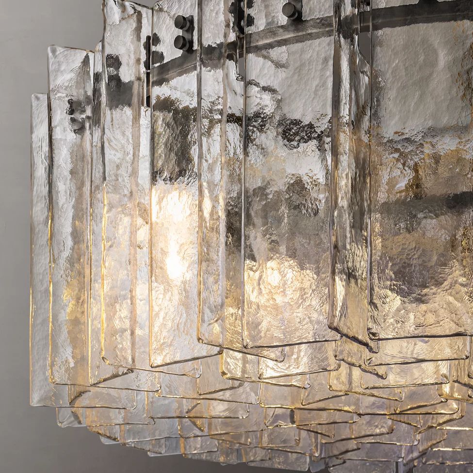 Lattice Module Glass Round Chandelier 48"