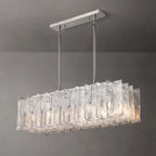 Lattice Module Glass Rectangular Chandelier 49"
