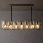 Lattice Module Glass Rectangular Chandelier 49"