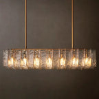 Lattice Module Glass Rectangular Chandelier 67"