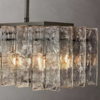 Lattice Module Glass Rectangular Chandelier 67"