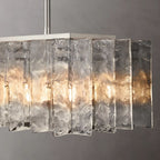Lattice Module Glass Rectangular Chandelier 67"