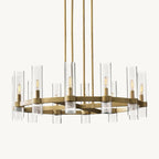 Ravelle Clear Glass Round Chandelier 36"
