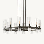 Ravelle Clear Glass Round Chandelier 36"