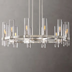 Ravelle Clear Glass Round Chandelier 36"