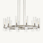 Ravelle Clear Glass Round Chandelier 36"