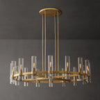 Ravelle Clear Glass Round Chandelier 48"
