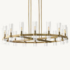 Ravelle Clear Glass Round Chandelier 48"