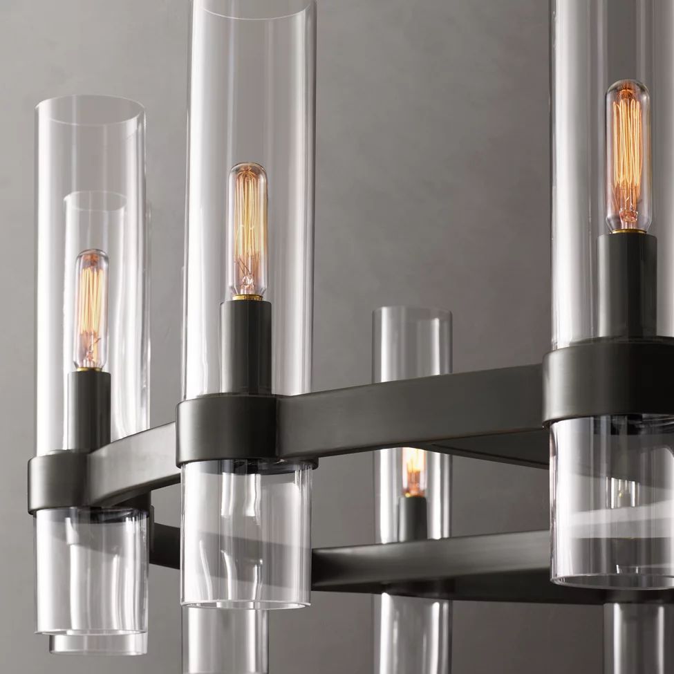Ravelle Clear Glass Round Chandelier 48"