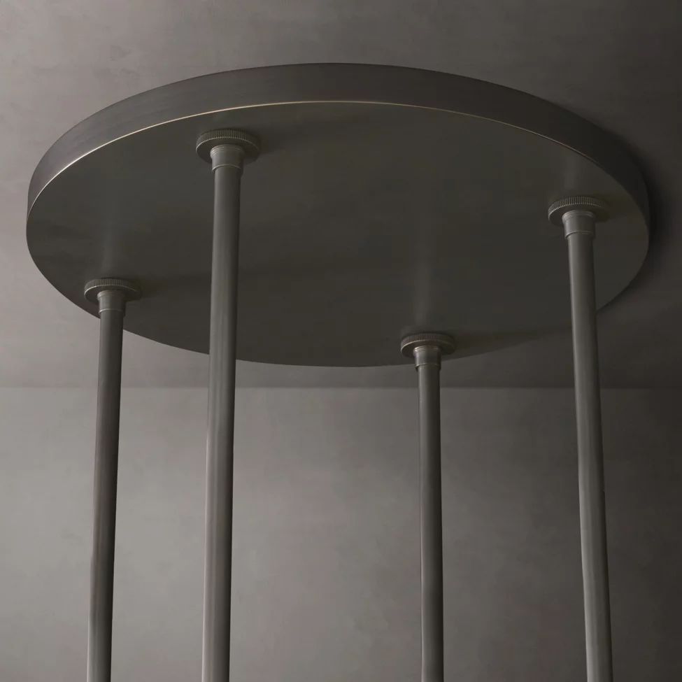Ravelle Clear Glass Round Chandelier 48"