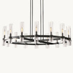 Ravelle Clear Glass Round Chandelier 48"
