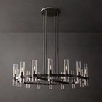 Ravelle Clear Glass Round Chandelier 48"